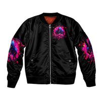 Rose Skull Sleeve Zip Bomber Jacket I Have 3 Sides And You Never Want To See - Wonder Print Shop