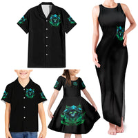 Flame Skull Family Matching Tank Maxi Dress and Hawaiian Shirt I Don't Stop When I Tired I Stop When I Fucking Done - Wonder Print Shop