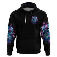 Rose Skull Hoodie Stuck Between IDK IDC And IDGAF - Wonder Print Shop
