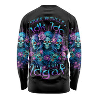 Rose Skull Long Sleeve Shirt Stuck Between IDK IDC And IDGAF - Wonder Print Shop