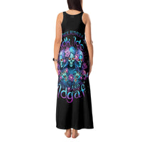 Rose Skull Tank Maxi Dress Stuck Between IDK IDC And IDGAF - Wonder Print Shop