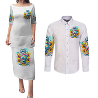 Skull Girl Couples Matching Puletasi and Long Sleeve Button Shirt Assuming I Was Like Most Girls Was Your First Mistake - Wonder Print Shop