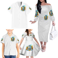 Skull Girl Family Matching Off Shoulder Long Sleeve Dress and Hawaiian Shirt Assuming I Was Like Most Girls Was Your First Mistake - Wonder Print Shop