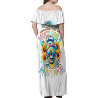 Skull Girl Family Matching Off Shoulder Maxi Dress and Hawaiian Shirt Assuming I Was Like Most Girls Was Your First Mistake - Wonder Print Shop