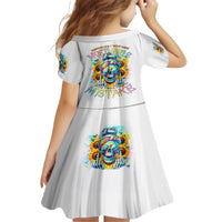 Skull Girl Family Matching Off Shoulder Short Dress and Hawaiian Shirt Assuming I Was Like Most Girls Was Your First Mistake - Wonder Print Shop