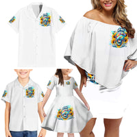 Skull Girl Family Matching Off Shoulder Short Dress and Hawaiian Shirt Assuming I Was Like Most Girls Was Your First Mistake - Wonder Print Shop