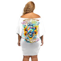 Skull Girl Family Matching Off Shoulder Short Dress and Hawaiian Shirt Assuming I Was Like Most Girls Was Your First Mistake - Wonder Print Shop
