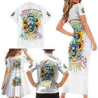 Skull Girl Family Matching Short Sleeve Bodycon Dress and Hawaiian Shirt Assuming I Was Like Most Girls Was Your First Mistake - Wonder Print Shop