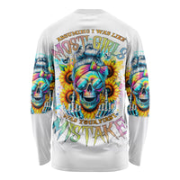 Skull Girl Long Sleeve Shirt Assuming I Was Like Most Girls Was Your First Mistake - Wonder Print Shop