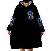 Couple Skull Wearable Blanket Hoodie It't You And Me Against The World Baby - Wonder Print Shop