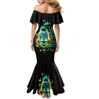 Flame Skull Family Matching Mermaid Dress and Hawaiian Shirt The Good Girl In Me Got Tired Of The Bullshit - Wonder Print Shop
