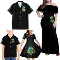 Flame Skull Family Matching Off Shoulder Maxi Dress and Hawaiian Shirt The Good Girl In Me Got Tired Of The Bullshit - Wonder Print Shop