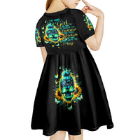 Flame Skull Kid Short Sleeve Dress The Good Girl In Me Got Tired Of The Bullshit - Wonder Print Shop