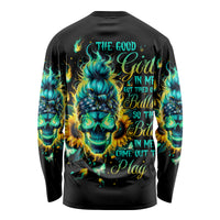Flame Skull Long Sleeve Shirt The Good Girl In Me Got Tired Of The Bullshit - Wonder Print Shop