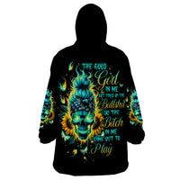 Flame Skull Wearable Blanket Hoodie The Good Girl In Me Got Tired Of The Bullshit - Wonder Print Shop