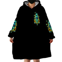 Flame Skull Wearable Blanket Hoodie The Good Girl In Me Got Tired Of The Bullshit - Wonder Print Shop