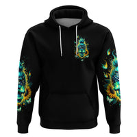 Flame Skull Zip Hoodie The Good Girl In Me Got Tired Of The Bullshit - Wonder Print Shop