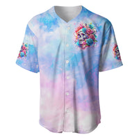Rose Skull Baseball Jersey The Good Girl In Me Got Tired Of The Bullshit - Wonder Print Shop