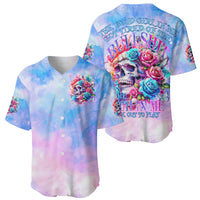 Rose Skull Baseball Jersey The Good Girl In Me Got Tired Of The Bullshit - Wonder Print Shop
