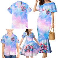 Rose Skull Family Matching Mermaid Dress and Hawaiian Shirt The Good Girl In Me Got Tired Of The Bullshit - Wonder Print Shop