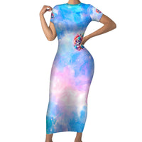 Rose Skull Family Matching Short Sleeve Bodycon Dress and Hawaiian Shirt The Good Girl In Me Got Tired Of The Bullshit - Wonder Print Shop