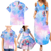 Rose Skull Family Matching Summer Maxi Dress and Hawaiian Shirt The Good Girl In Me Got Tired Of The Bullshit - Wonder Print Shop