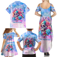 Rose Skull Family Matching Summer Maxi Dress and Hawaiian Shirt The Good Girl In Me Got Tired Of The Bullshit - Wonder Print Shop