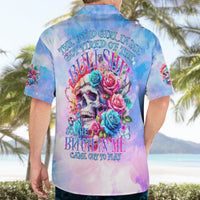 Rose Skull Hawaiian Shirt The Good Girl In Me Got Tired Of The Bullshit - Wonder Print Shop