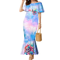 Rose Skull Mermaid Dress The Good Girl In Me Got Tired Of The Bullshit - Wonder Print Shop