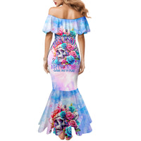 Rose Skull Mermaid Dress The Good Girl In Me Got Tired Of The Bullshit - Wonder Print Shop