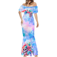 Rose Skull Mermaid Dress The Good Girl In Me Got Tired Of The Bullshit - Wonder Print Shop