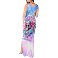 Rose Skull Tank Maxi Dress The Good Girl In Me Got Tired Of The Bullshit - Wonder Print Shop