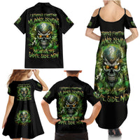 Old Skull Family Matching Summer Maxi Dress and Hawaiian Shirt I Stopped Fighting My Inner Demons We On The Same Side Now - Wonder Print Shop
