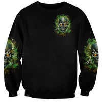 Old Skull Sweatshirt I Stopped Fighting My Inner Demons We On The Same Side Now - Wonder Print Shop