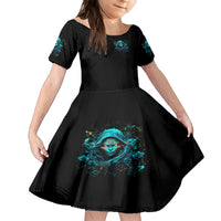 Lady Skull Kid Short Sleeve Dress Iam A Good Person But Don't Give Me Are To Show My Evil Side - Wonder Print Shop