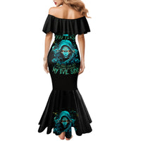 Lady Skull Mermaid Dress Iam A Good Person But Don't Give Me Are To Show My Evil Side - Wonder Print Shop