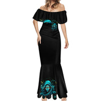 Lady Skull Mermaid Dress Iam A Good Person But Don't Give Me Are To Show My Evil Side - Wonder Print Shop