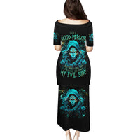 Lady Skull Puletasi Iam A Good Person But Don't Give Me Are To Show My Evil Side - Wonder Print Shop