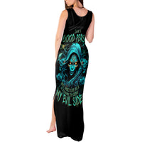 Lady Skull Tank Maxi Dress Iam A Good Person But Don't Give Me Are To Show My Evil Side - Wonder Print Shop