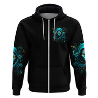 Lady Skull Zip Hoodie Iam A Good Person But Don't Give Me Are To Show My Evil Side - Wonder Print Shop