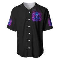 Flame Skull Baseball Jersey The Good Girl In Me Got Tired Of The Bullshit - Wonder Print Shop