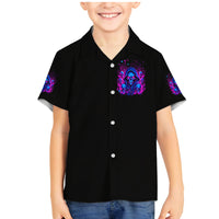 Flame Skull Family Matching Mermaid Dress and Hawaiian Shirt The Good Girl In Me Got Tired Of The Bullshit - Wonder Print Shop