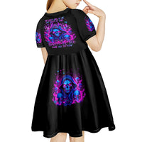 Flame Skull Kid Short Sleeve Dress The Good Girl In Me Got Tired Of The Bullshit - Wonder Print Shop