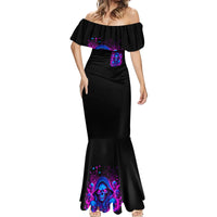 Flame Skull Mermaid Dress The Good Girl In Me Got Tired Of The Bullshit - Wonder Print Shop