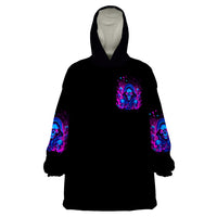 Flame Skull Wearable Blanket Hoodie The Good Girl In Me Got Tired Of The Bullshit - Wonder Print Shop