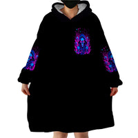 Flame Skull Wearable Blanket Hoodie The Good Girl In Me Got Tired Of The Bullshit - Wonder Print Shop