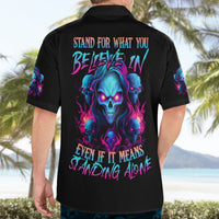 Lady Skull Hawaiian Shirt Stand For What You Believe In Even If It Means Standing Alone - Wonder Print Shop