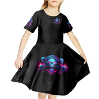 Lady Skull Kid Short Sleeve Dress Stand For What You Believe In Even If It Means Standing Alone - Wonder Print Shop