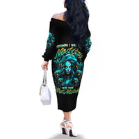 Lady Skull Family Matching Off Shoulder Long Sleeve Dress and Hawaiian Shirt Assuming I Was Like Most Girls Was Your First Mistake - Wonder Print Shop