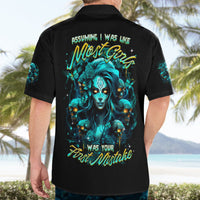 Lady Skull Hawaiian Shirt Assuming I Was Like Most Girls Was Your First Mistake - Wonder Print Shop